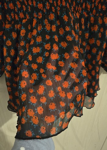 Çiçek Desenli Uzun Kollu Mini Elbise - Görsel 6