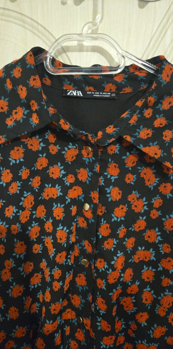 Çiçek Desenli Uzun Kollu Mini Elbise - Görsel 4