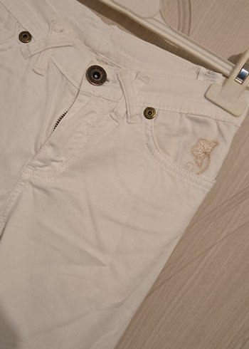 Kadın Beyaz  Pamuk Pantolon - Görsel 2