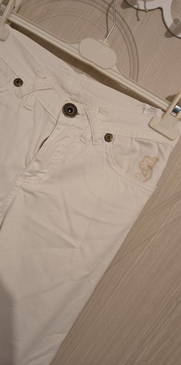 Kadın Beyaz  Pamuk Pantolon - Görsel 2