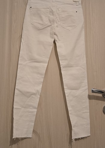 ZARA BEYAZ Kadın Jean Pantolon - Görsel 4