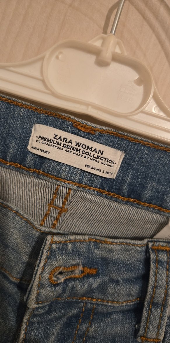 Zara Yırtık Detaylı Kadın Denim Jean - Görsel 3