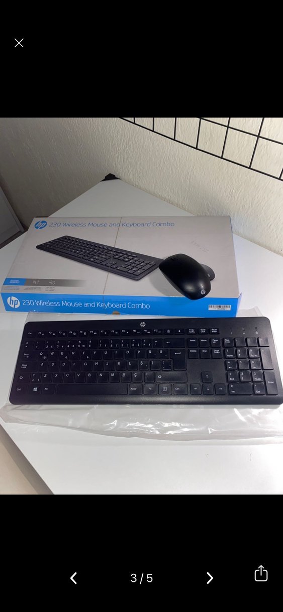 HP 230 Kablosuz Siyah Klavye ve Mouse Seti - Görsel 3
