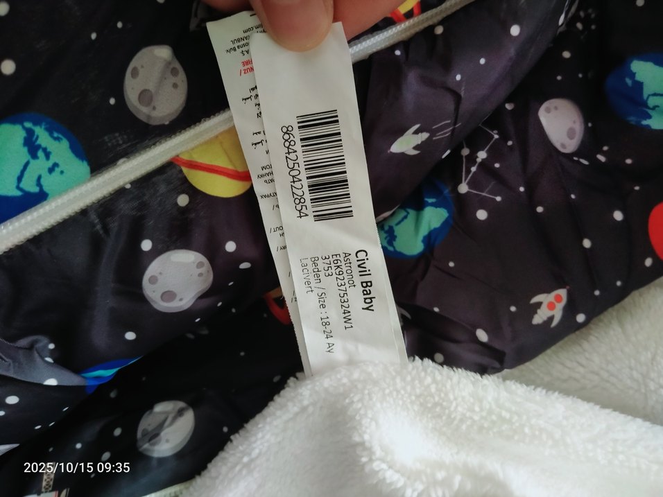 Kızak Desenli Fermuarlı Bebek Tulumu - Görsel 3