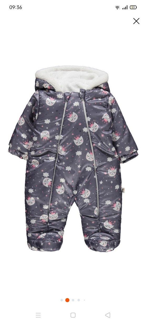 Kızak Desenli Fermuarlı Bebek Tulumu - Görsel 2