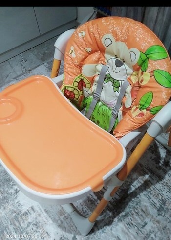 Turuncu Bebek Mama Sandalyesi - Görsel 2