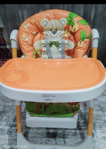 Turuncu Bebek Mama Sandalyesi - Görsel 4