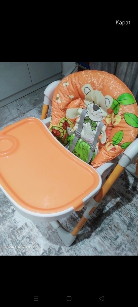 Turuncu Bebek Mama Sandalyesi - Görsel 2