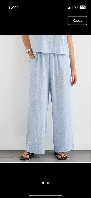 Pinterest Mavi keten pantolon