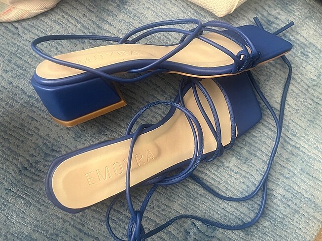 37 Beden mavi Renk Emoyra Sandalet topuklu sandalet terlik #vintage #urbanoutfitter