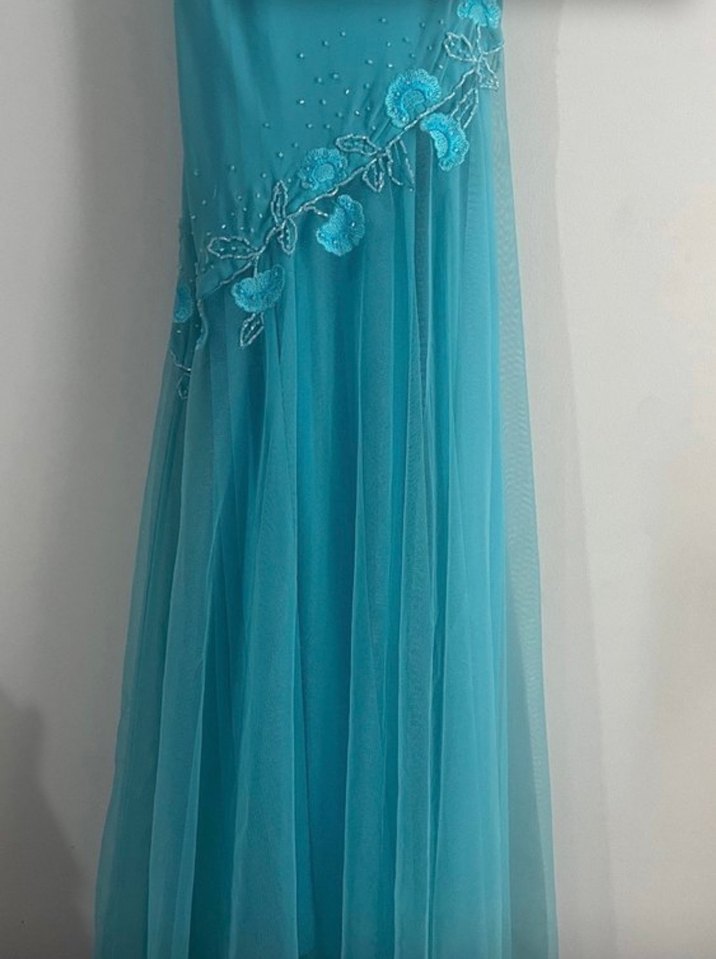 Y2K Fairycore Parisian vintage turkuaz mavi abiye elbisen - Görsel 3