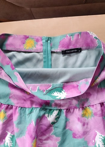 Renkli Fırfırlı Mini Etek - Görsel 2