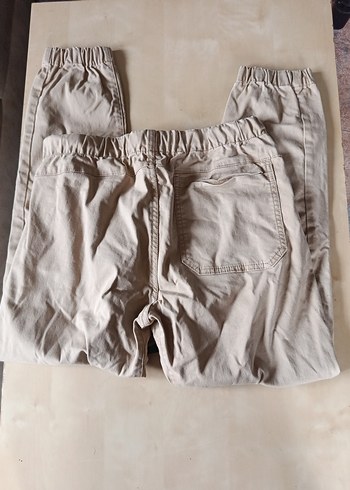 Bej Keten Looser Fit Midi Erkek Pantolon - Görsel 5