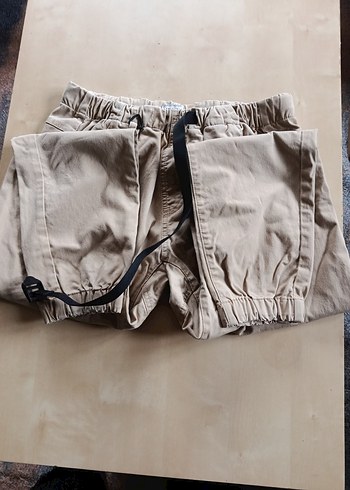 Bej Keten Looser Fit Midi Erkek Pantolon - Görsel 6