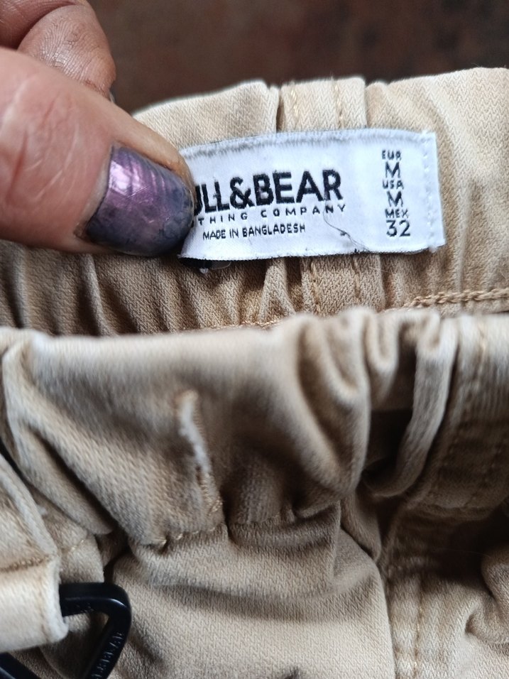 Bej Keten Looser Fit Midi Erkek Pantolon - Görsel 4