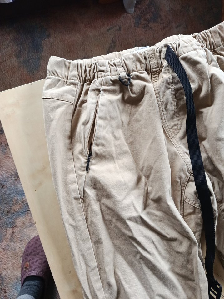 Bej Keten Looser Fit Midi Erkek Pantolon - Görsel 3