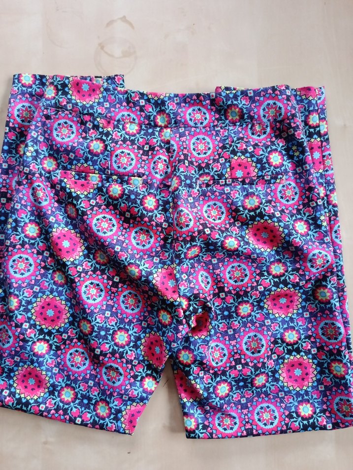 Renkli Bohem Düğmeli Kadın Kumaş Pantolon - Görsel 2