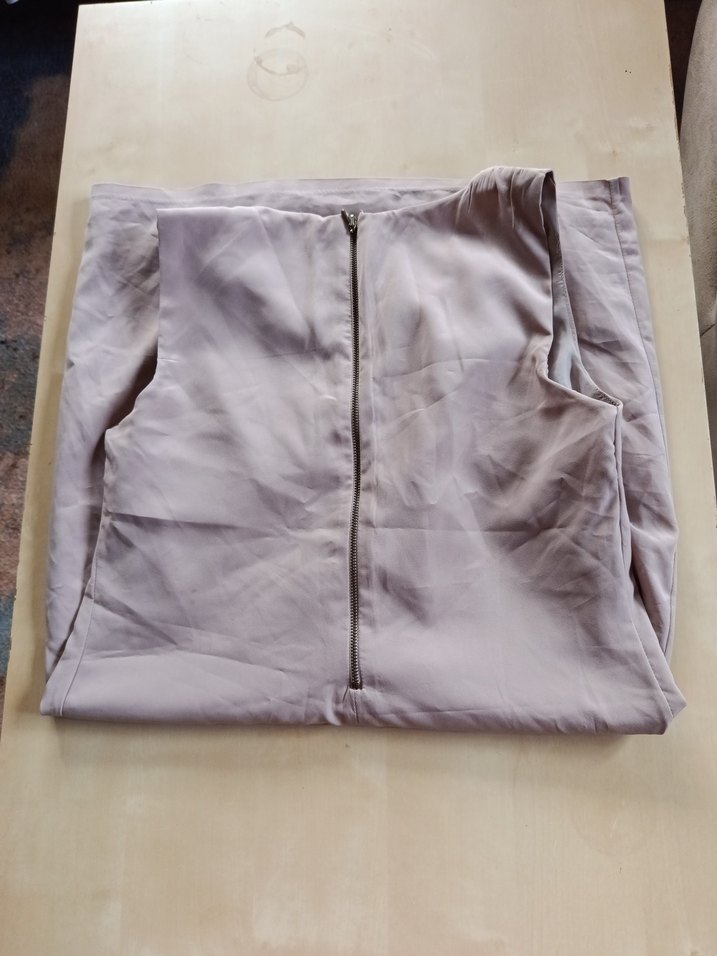 Bej Kolsuz Midi elbise - Görsel 4