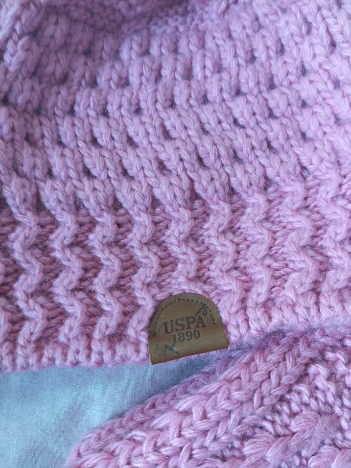 Pembe Örgü Çocuk Bere ve Atkı Seti - Görsel 2