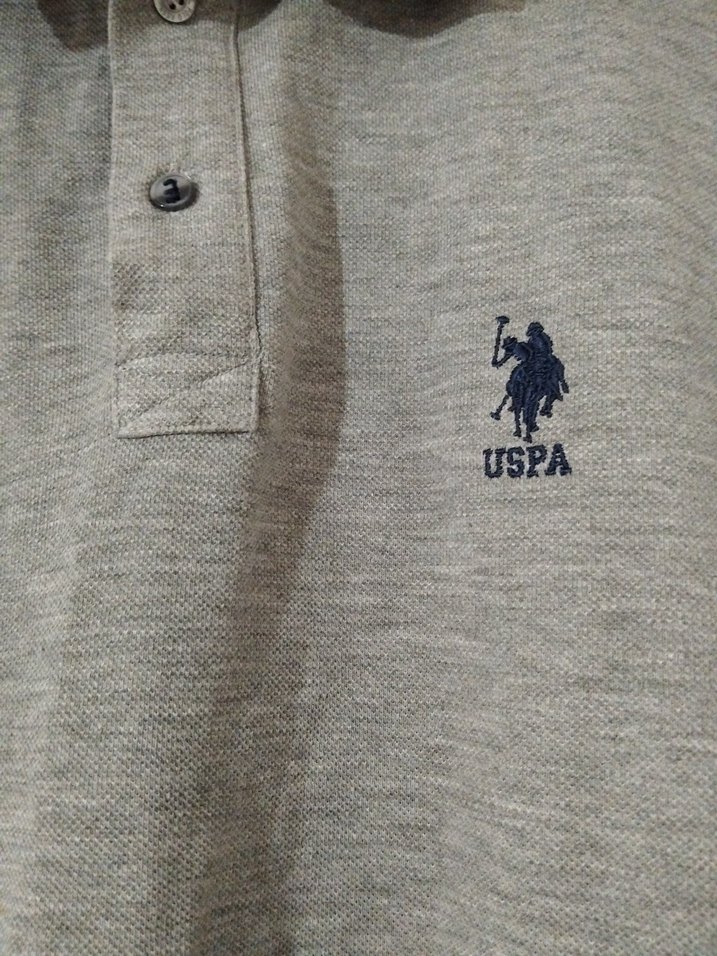 Gri Polo Tişört, Kısa Kollu, uspa polo - Görsel 5