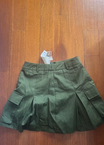 Trendyol & Milla Haki Renk Mini sort Etek