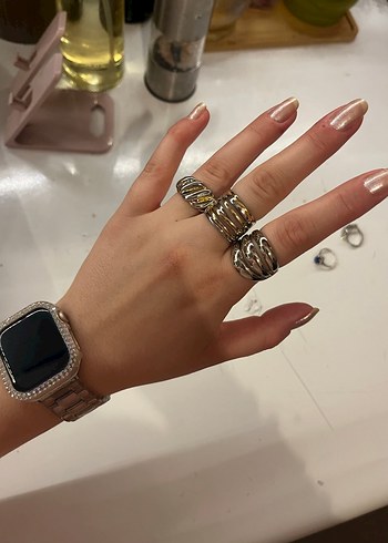 Accessorize Zincir Detaylı Yılan Desenli Altın Renk Kadın Yüzük
