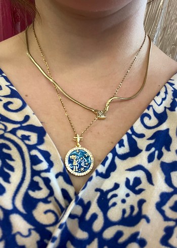 İnce Zincirli Bohem Kadın Kolye - Görsel 2