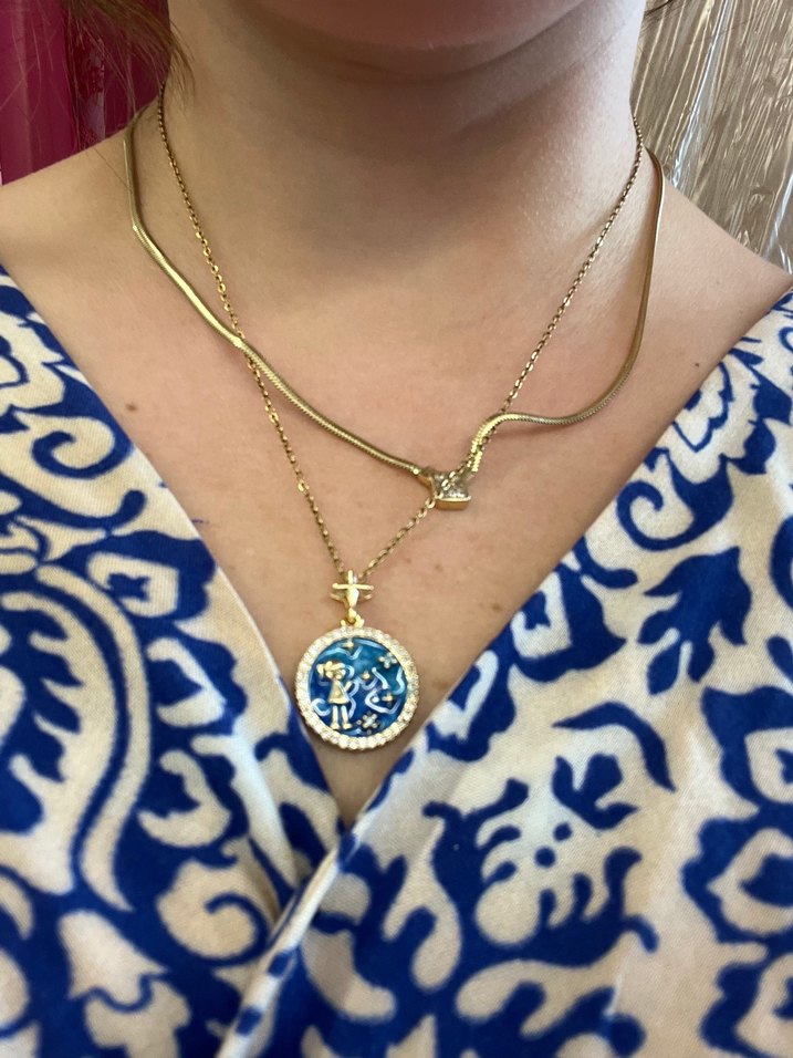 İnce Zincirli Bohem Kadın Kolye - Görsel 2