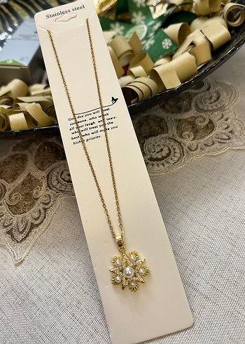 Altın Renkli Zincir Detaylı Kadın Kolye - Görsel 7