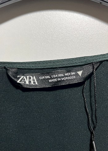 Yeşil V Yaka Midi Drapeli Gece Elbisesi - Görsel 4