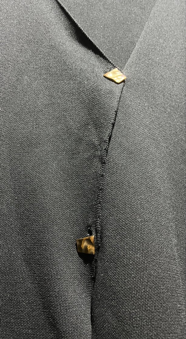 trendyolmilla V Yaka Siyah Keten Hamile Bluzu - Görsel 2