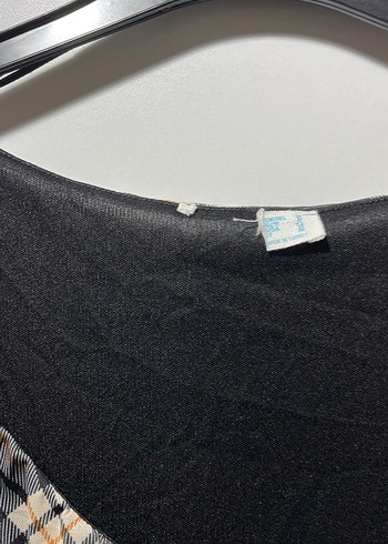 Kahverengi Ekose Desenli Midi Uzun Kollu Elbise - Görsel 3