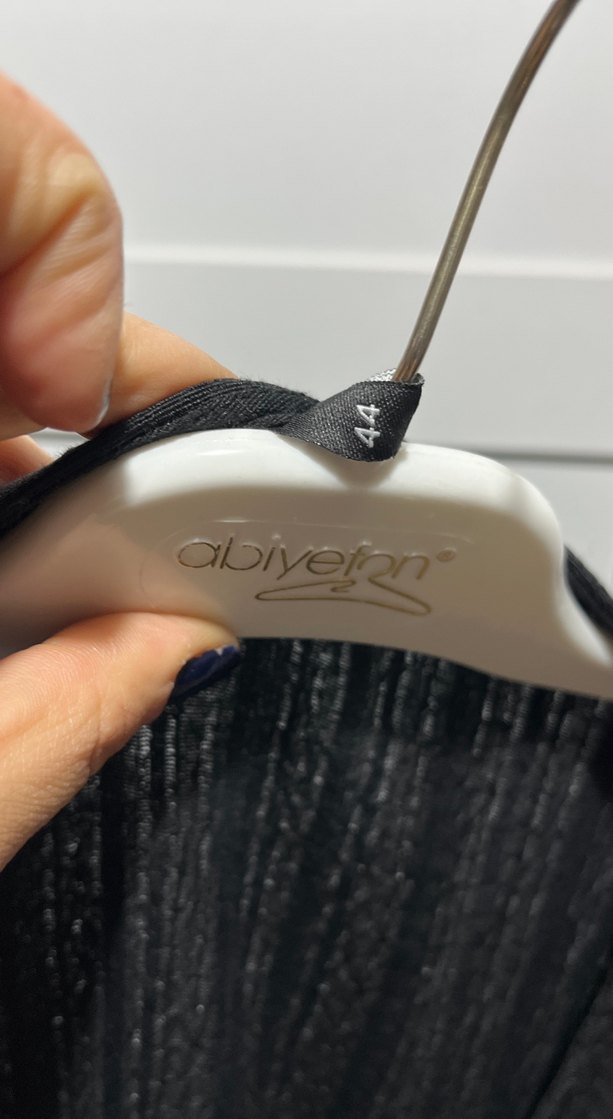 Siyah Uzun Kollu Rahat Kesim Kadın Elbise - Görsel 3