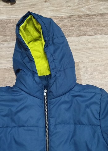 10 Yaş Beden mavi Renk Erkek Çocuk Mavi Kapüşonlu Fermuarlı Mont lcwaikiki