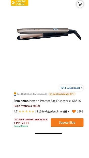  Beden Renk Remington keratin S8540