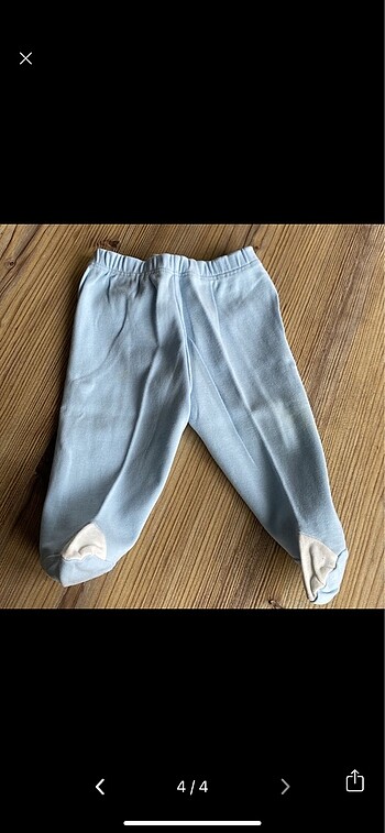 3 Ay Beden mavi Renk 3 lü Yenidoğan 3-6 aylık pijama altı