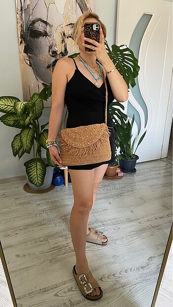 ADA Modeli ASKILI ASTARLI YAZLIK ÇANTA