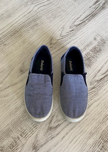 Polaris Erkek Çocuk Kot Kumaş Loafer Ayakkabı