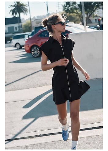 Zara fermuarlı mini elbise