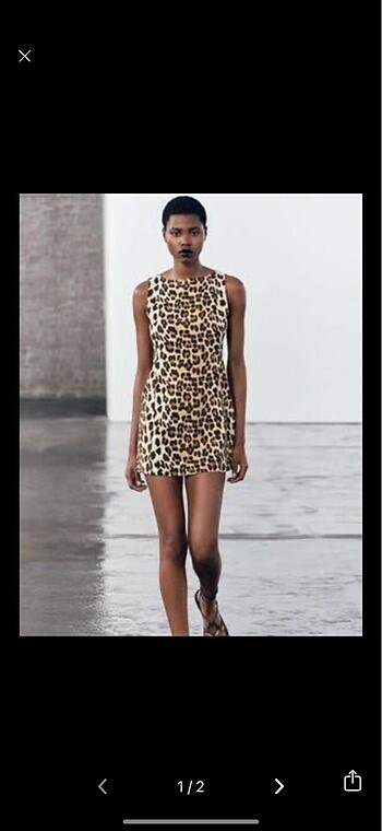 Zara Zara leopar elbise