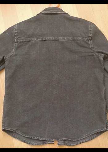 7 Yaş Beden Erkek Çocuk Gri Denim Uzun Kollu Gömlek