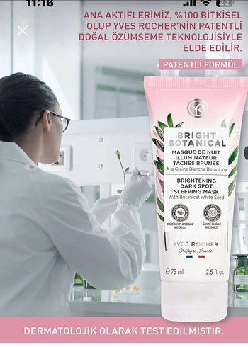 Yvesrocher bright botanical uyku maskesi - Görsel 7