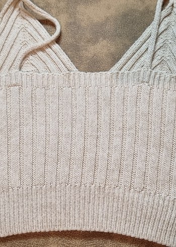 Kısa Örgü Kadın Büstiyer - Görsel 3