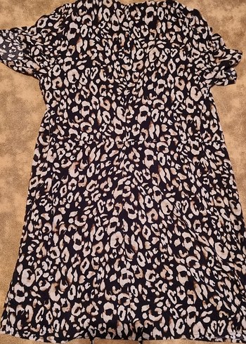 Leopar Desenli Önden Kapanan Mini Elbise - Görsel 5