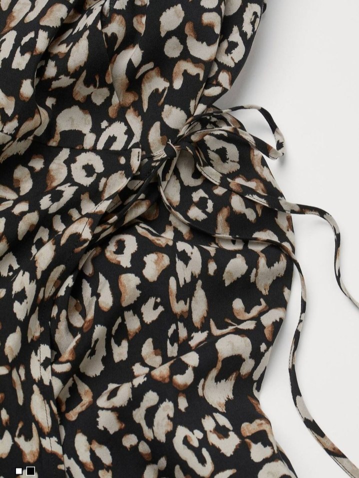 Leopar Desenli Önden Kapanan Mini Elbise - Görsel 3