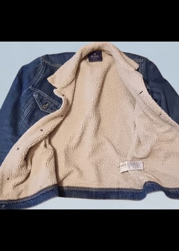 Kürklü  Mavi Marka Kadın Kot Ceket - Görsel 2