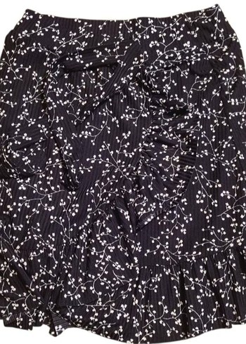 Siyah Fırfırlı Bağlamalı Mini Etek - Görsel 5