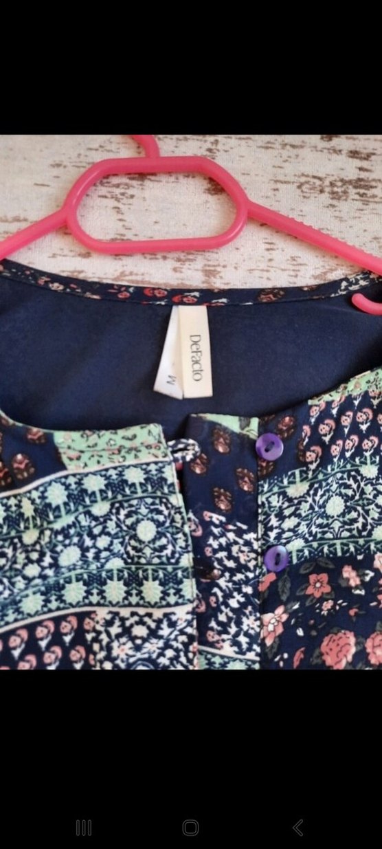 Uzun Kollu, Desenli Bohem Kadın Elbise - Görsel 2