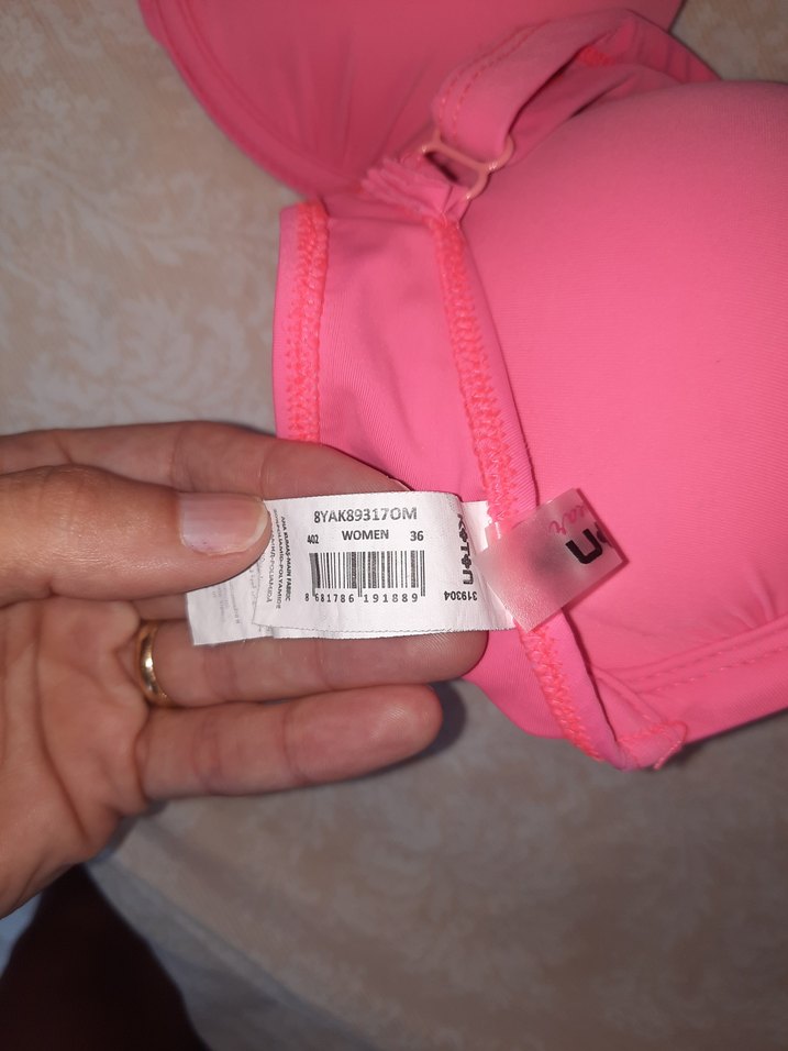 Pembe Strappy Kadın Bikini Takımı - Görsel 2