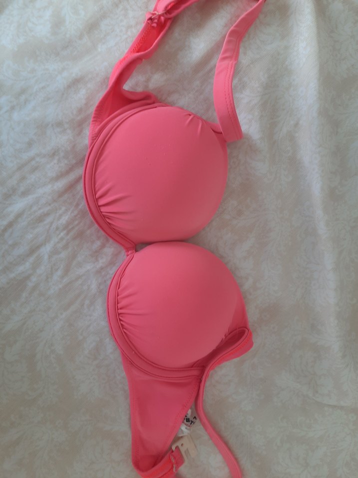 Pembe Strappy Kadın Bikini Takımı - Görsel 4
